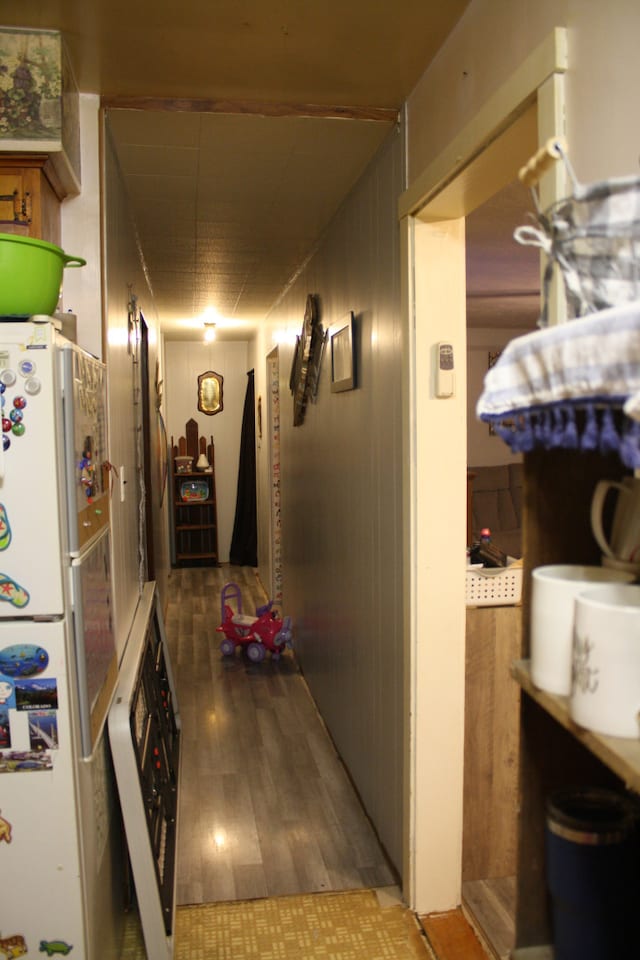 1 Elm Dr, Bethany, IL 61914 - hallway featuring wood finished floors