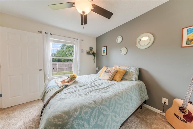 505 Tamula Dr, Mahomet, IL 61853 - carpeted bedroom featuring ceiling fan and baseboards