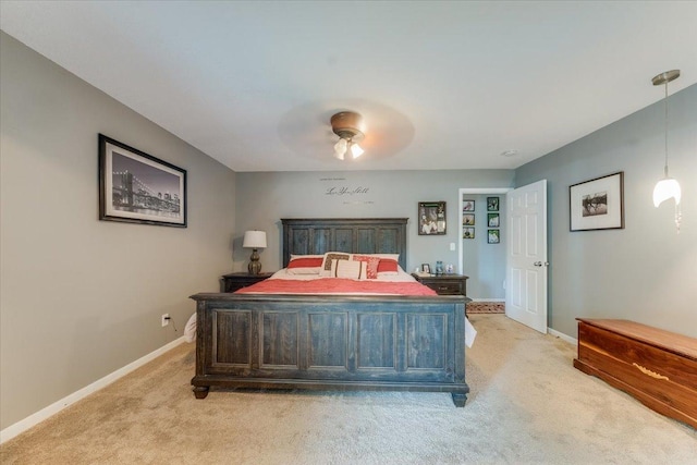 505 Tamula Dr, Mahomet, IL 61853 - bedroom featuring light colored carpet and a ceiling fan