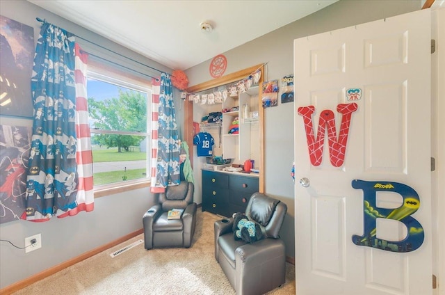 505 Tamula Dr, Mahomet, IL 61853 - sitting room with carpet and baseboards