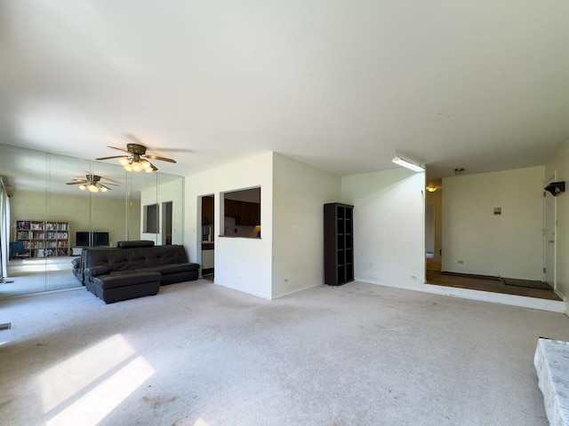 962 Harvest Cir, Buffalo Grove, IL 60089 - carpeted living area featuring a ceiling fan and baseboards