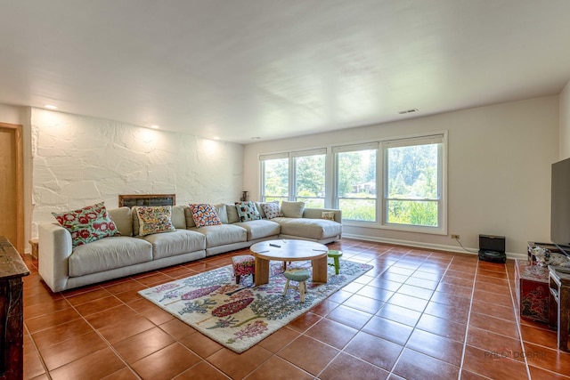 16 Yorkshire Dr, Lincolnshire, IL 60069 - living room featuring tile patterned floors
