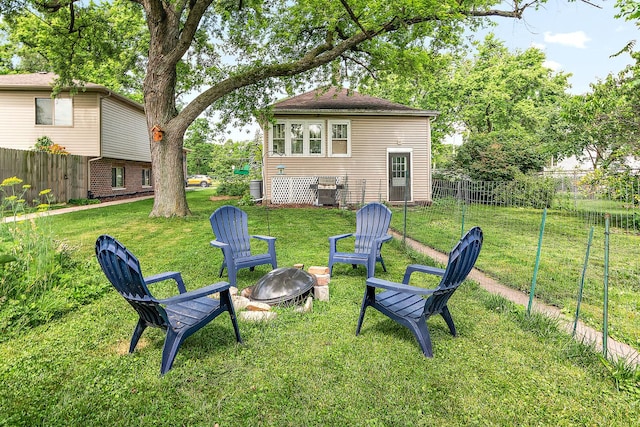 18329 Klimm Ave, Homewood, IL 60430 - view of yard with a fire pit