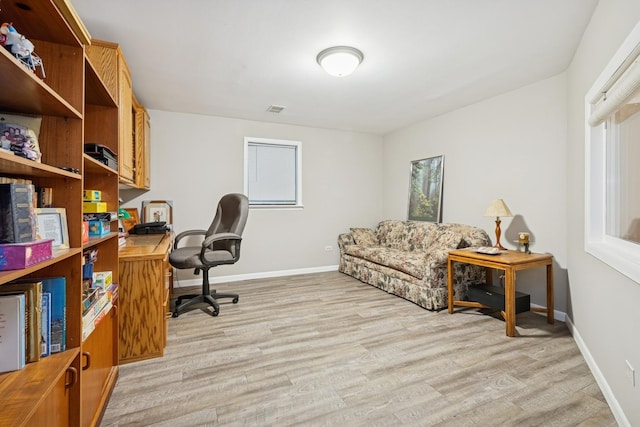 19466 W Aspen Dr, Mundelein, IL 60060 - office with light wood-style flooring and baseboards