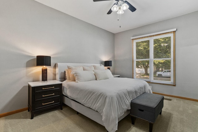 206 W N St, Leroy, IL 61752 - bedroom featuring light carpet and a ceiling fan