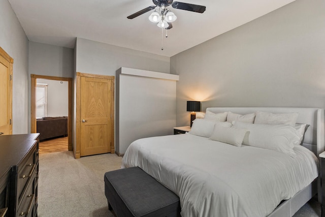206 W N St, Leroy, IL 61752 - bedroom featuring light colored carpet and ceiling fan