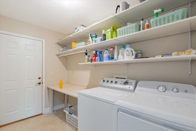 2236 Boulder Dr, Normal, IL 61761 - laundry room featuring separate washer and dryer and baseboards
