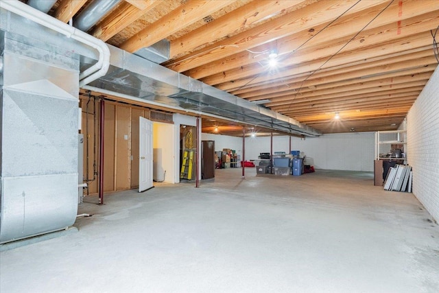 2236 Boulder Dr, Normal, IL 61761 - unfinished basement with heating unit