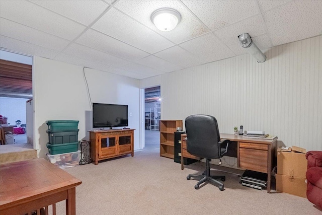 2236 Boulder Dr, Normal, IL 61761 - home office with carpet floors and a paneled ceiling