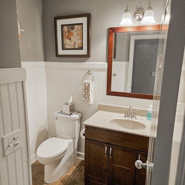 25333 W Richmond Ave, Antioch, IL 60002 - half bath featuring vanity and a wainscoted wall