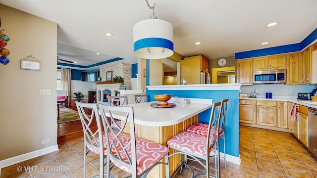 25333 W Richmond Ave, Antioch, IL 60002 - dining area with recessed lighting and light tile patterned floors