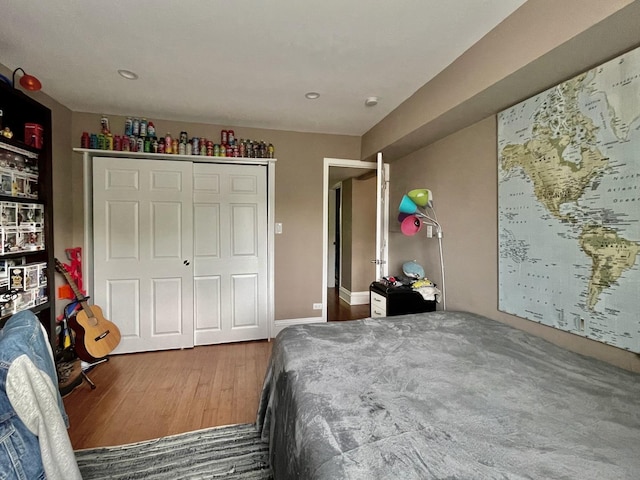 5511 Chateau Dr Unit 5, Rolling Meadows, IL 60008 - bedroom featuring wood finished floors and a closet