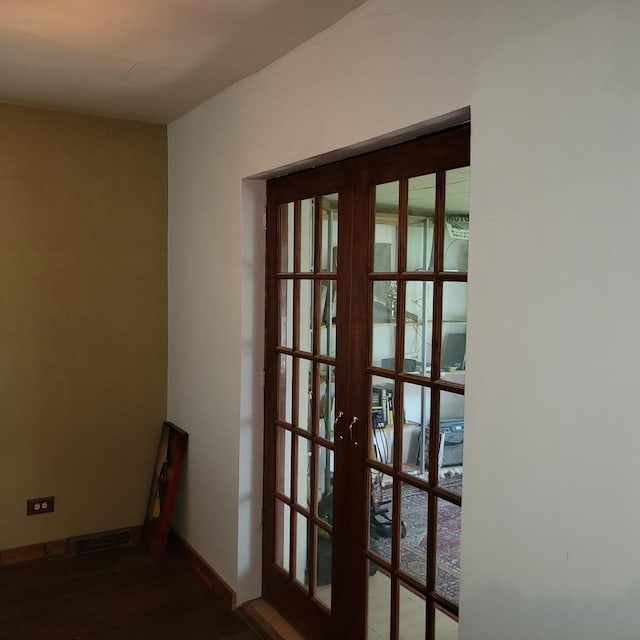 715 E Margaret St, Thornton, IL 60476 - empty room with french doors and wood finished floors