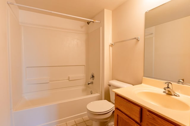 1077 Marcello Dr, Hampshire, IL 60140 - full bath with shower / bathtub combination, vanity, and tile patterned flooring