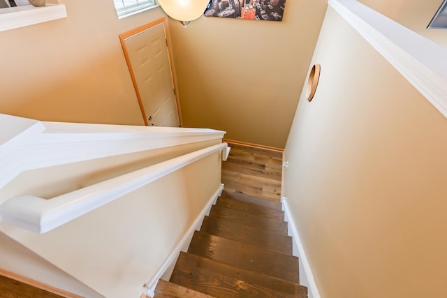 1077 Marcello Dr, Hampshire, IL 60140 - staircase featuring wood finished floors and baseboards