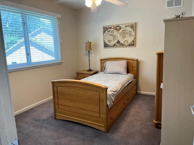 1312 Frederick Ln, Naperville, IL 60565 - bedroom with carpet and a ceiling fan