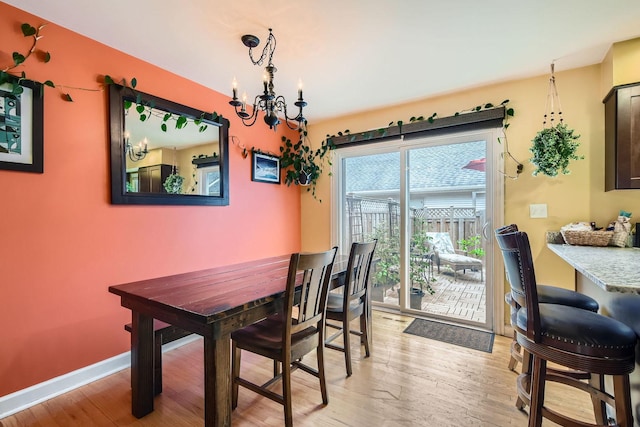 5404 N Hoyne Ave Unit 5404, Chicago, IL 60625 - dining space with a chandelier and light wood-type flooring