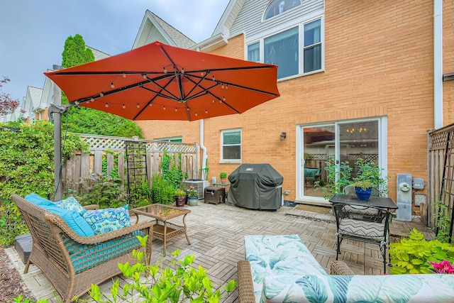 5404 N Hoyne Ave Unit 5404, Chicago, IL 60625 - view of patio / terrace with grilling area and an outdoor living space