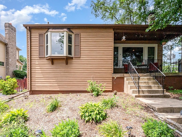316 S Park St, Westmont, IL 60559 - view of front of home with a porch and a chimney