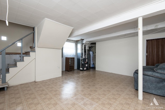 5444 S Kedvale Ave, Chicago, IL 60632 - basement with gas water heater and stairway