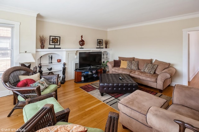 2614 W Lunt Ave, Chicago, IL 60645 - living room with ornamental molding and wood finished floors