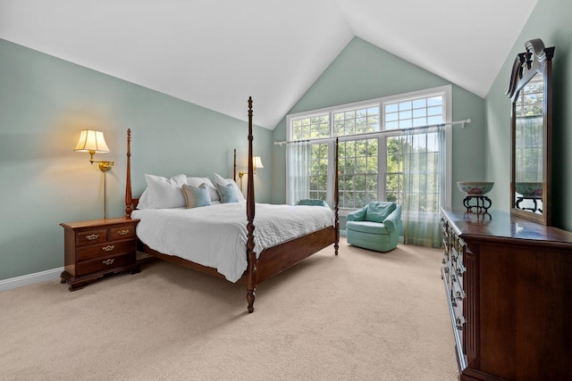 572 Stockbridge Ct, Lake Forest, IL 60045 - bedroom with lofted ceiling and light colored carpet