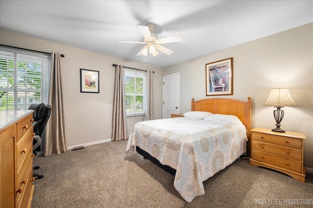 1200 Crestview Dr, Batavia, IL 60510 - bedroom featuring light carpet and a ceiling fan