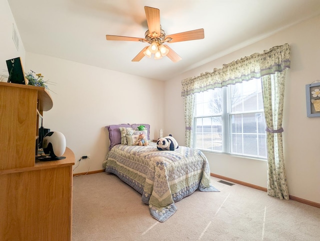 5710 Hearthside Dr, Bourbonnais, IL 60914 - carpeted bedroom with baseboards and a ceiling fan