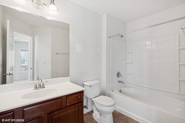 208 W Hyde St, Arlington Heights, IL 60005 - full bathroom with vanity, shower / bath combination, and tile patterned floors
