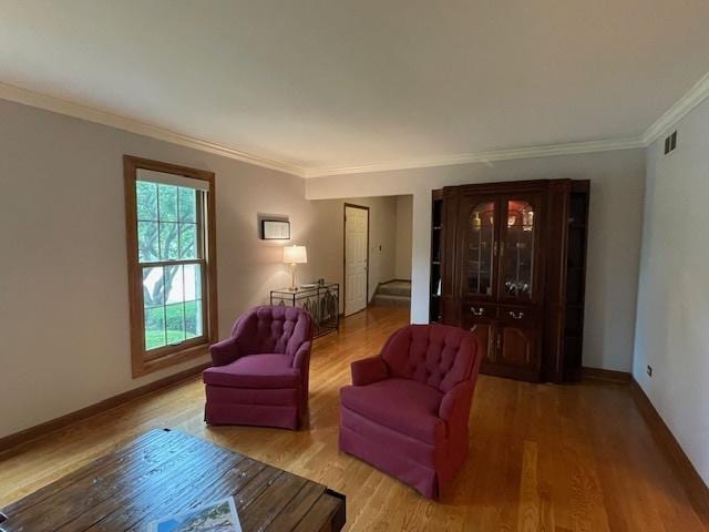 10S305 Havens Dr, Downers Grove, IL 60516 - living room featuring wood finished floors and crown molding