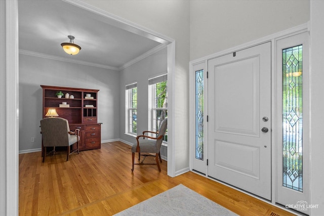 39W183 E Burnham Ln, Geneva, IL 60134 - entrance foyer with wood finished floors and crown molding