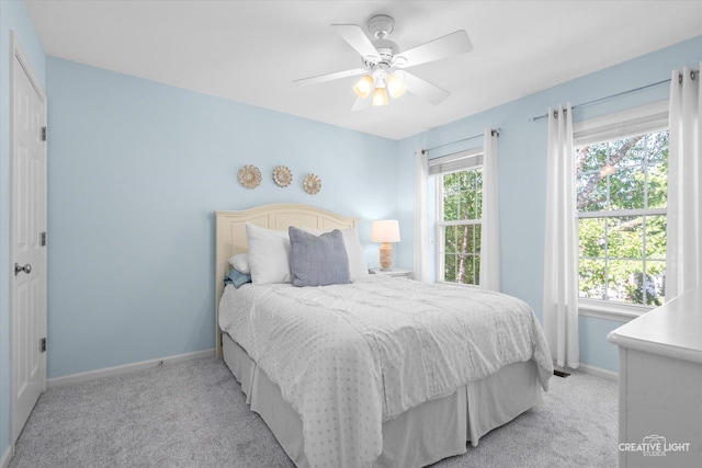 39W183 E Burnham Ln, Geneva, IL 60134 - bedroom featuring light colored carpet and ceiling fan