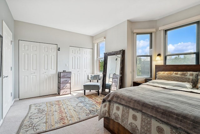 743 W 15th St, Chicago, IL 60607 - bedroom featuring multiple closets and light colored carpet
