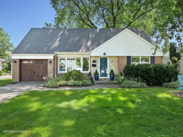 19 Indian Dr, Clarendon Hills, IL 60514 - view of front of property featuring brick siding, a garage, and a front lawn