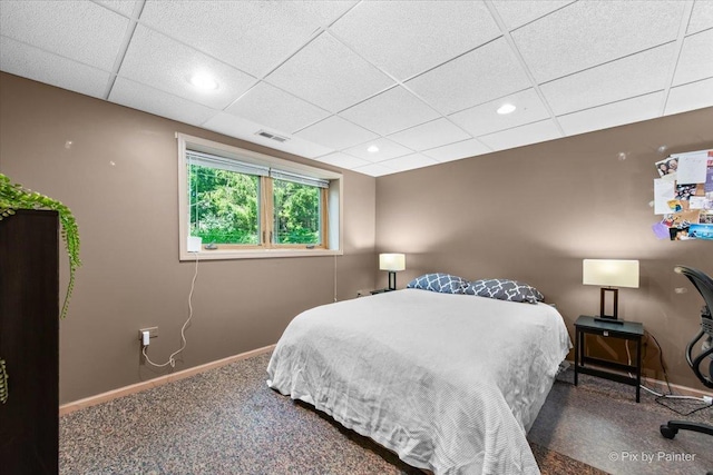 746 Parker Ct, Geneva, IL 60134 - carpeted bedroom featuring recessed lighting and a drop ceiling