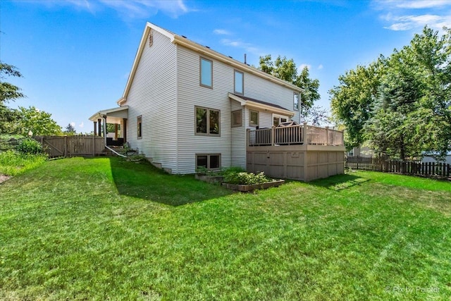 746 Parker Ct, Geneva, IL 60134 - rear view of property featuring a fenced backyard and a wooden deck