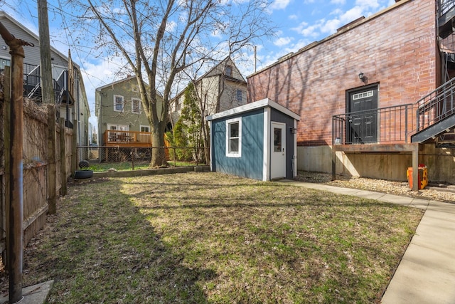 1123 W 19th St, Chicago, IL 60608 - fenced backyard featuring a shed