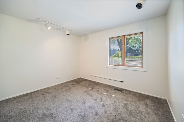 808 S Cedarcrest Dr, Schaumburg, IL 60193 - carpeted empty room with rail lighting and baseboards