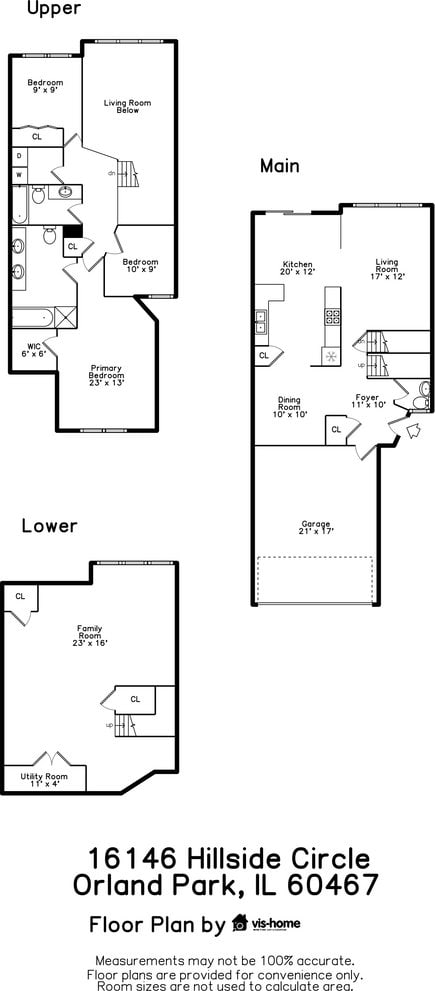 16146 Hillcrest Cir, Orland Park, IL 60467 - view of floor plan / room layout