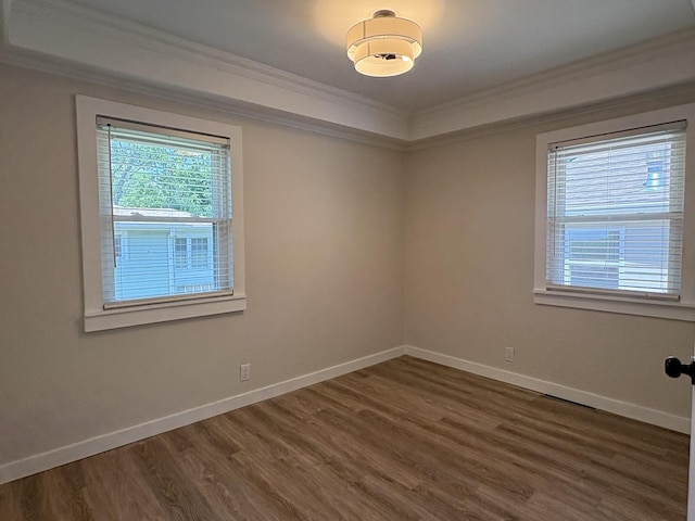 5101 W 1000 N Rd, Kankakee, IL 60901 - unfurnished room with crown molding and dark wood-style floors