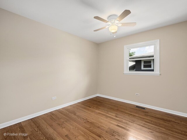 5895 Virginia Ave, Clarendon Hills, IL 60514 - empty room featuring wood finished floors and ceiling fan