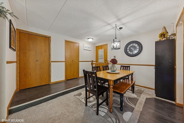 5204 Midlothian Unit 214, Crestwood, IL 60418 - dining space with a textured ceiling and wood finished floors