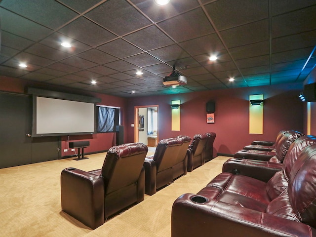 9804 Palmer Dr, Lakewood, IL 60014 - carpeted home theater featuring recessed lighting