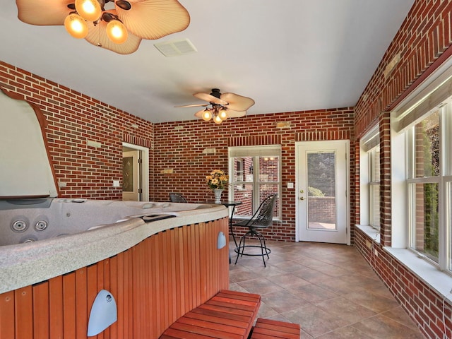 9804 Palmer Dr, Lakewood, IL 60014 - view of patio / terrace featuring a ceiling fan