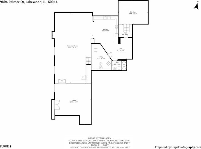 9804 Palmer Dr, Lakewood, IL 60014 - view of room layout
