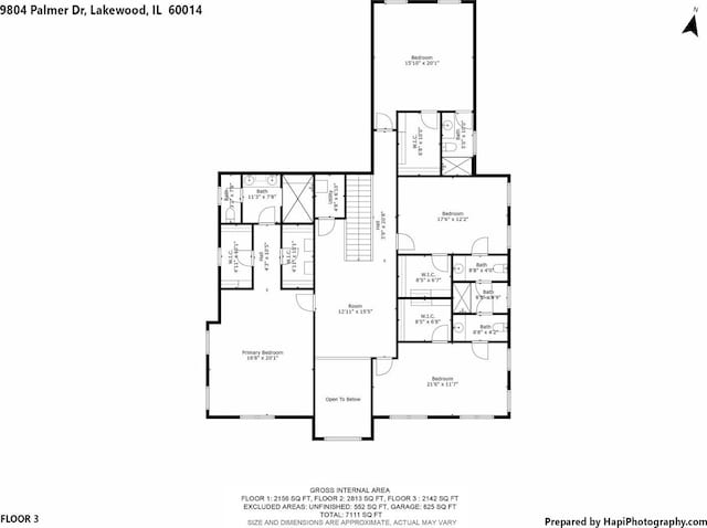 9804 Palmer Dr, Lakewood, IL 60014 - view of floor plan / room layout