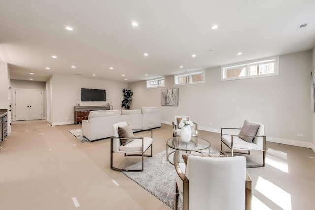 1437 Ashland Ave, River Forest, IL 60305 - living room with recessed lighting and baseboards