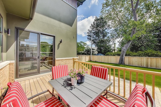 1437 Ashland Ave, River Forest, IL 60305 - deck with a fenced backyard and outdoor dining space