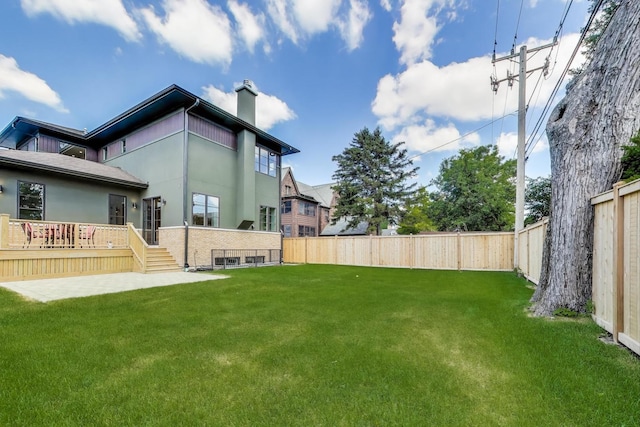 1437 Ashland Ave, River Forest, IL 60305 - fenced backyard with a wooden deck