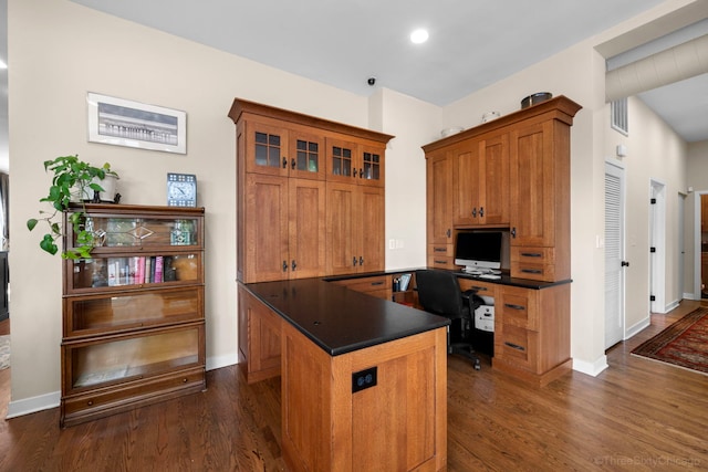 849 W Monroe St Unit Ph5, Chicago, IL 60607 - office area with dark wood finished floors